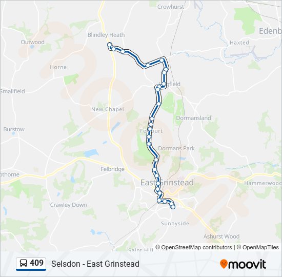 409 bus Line Map