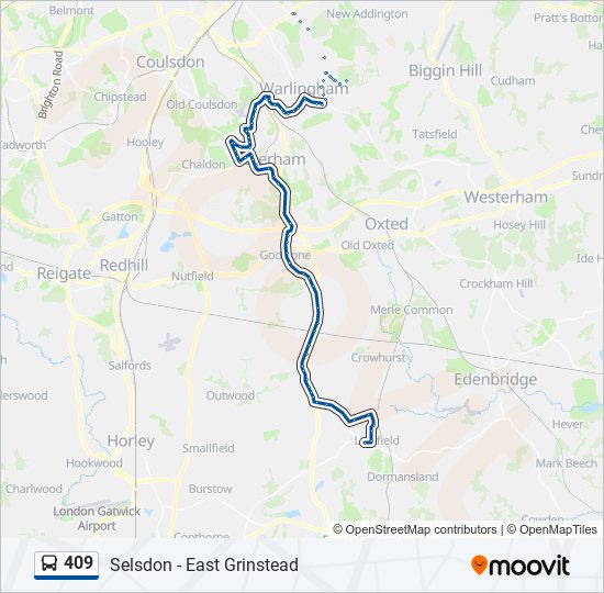 409 bus Line Map