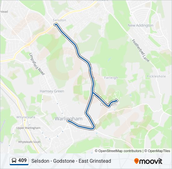 409 Bus Line Map