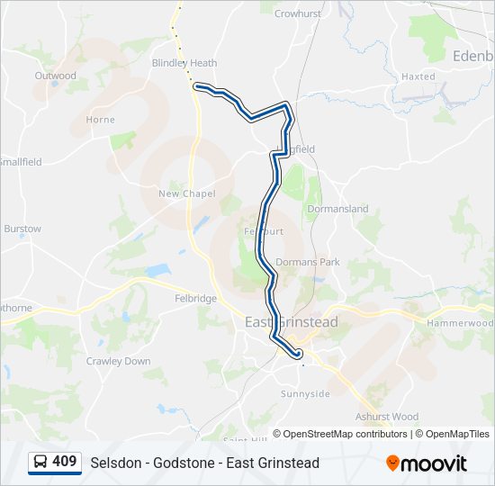 409 Bus Line Map