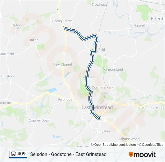 409 Bus Line Map