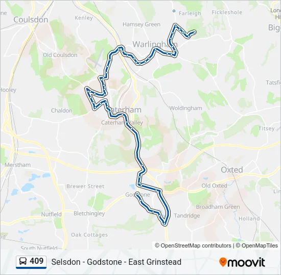 409 Bus Line Map