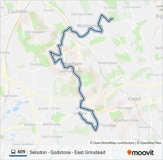 409 Bus Line Map