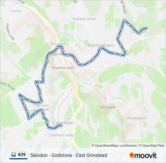 409 Bus Line Map