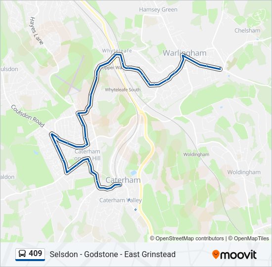 409 Bus Line Map