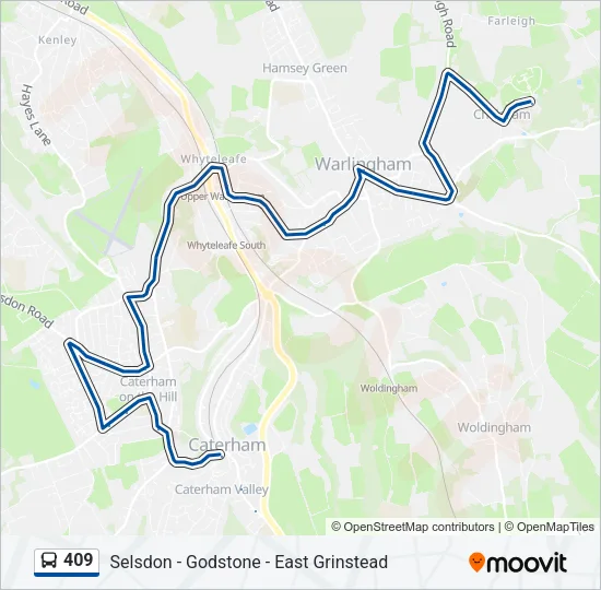 409 Bus Line Map