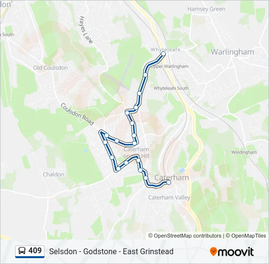409 Bus Line Map