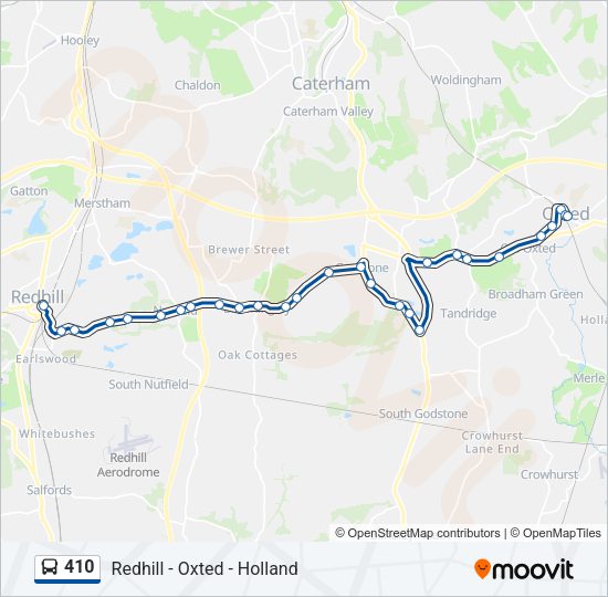410 Bus Line Map