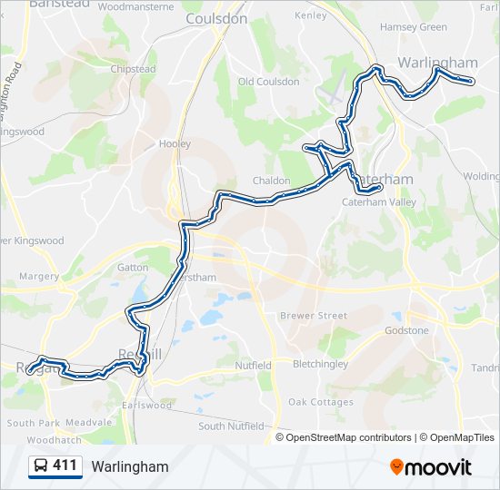 411 Bus Line Map