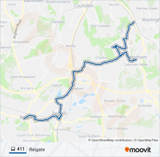 411 Bus Line Map