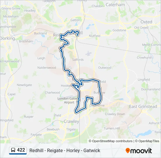 422 Bus Line Map