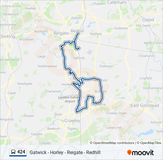 424 Bus Line Map