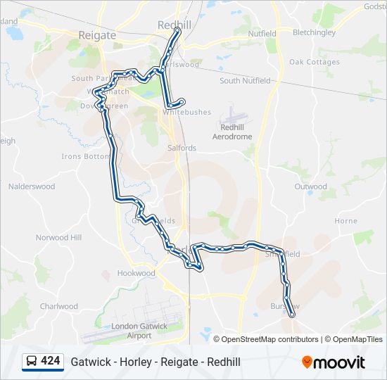 424 Bus Line Map