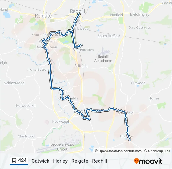 424 Bus Line Map