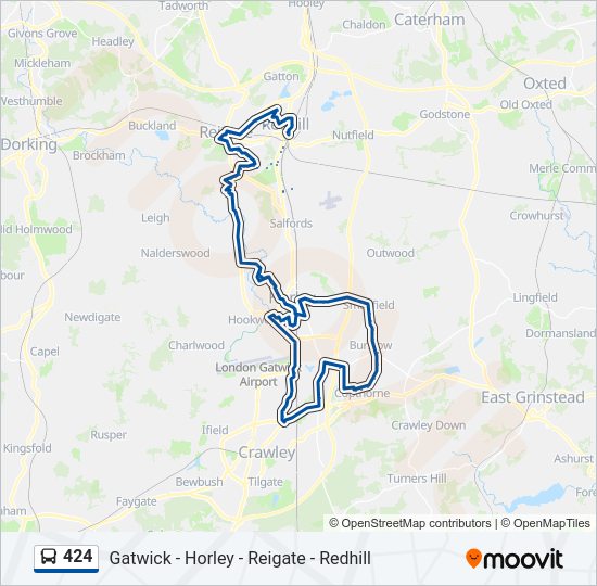 424 Bus Line Map