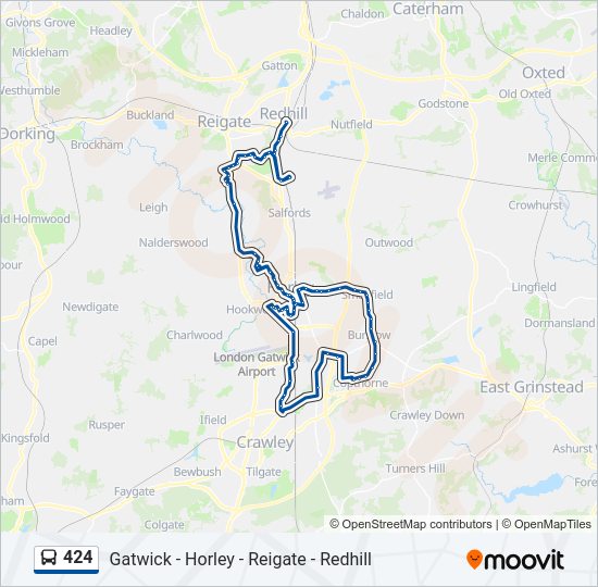 424 Bus Line Map