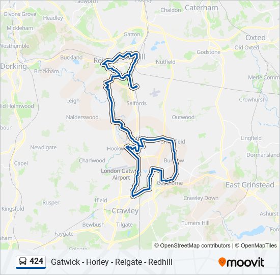 424 bus Line Map