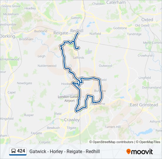 424 bus Line Map