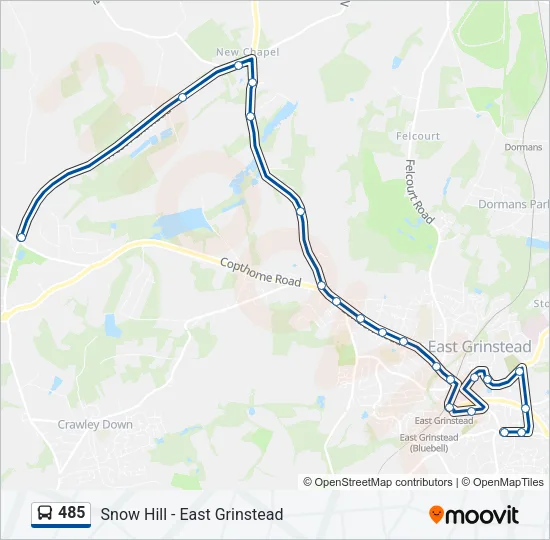 485 Bus Line Map