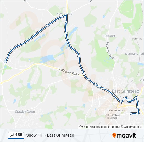 485 Bus Line Map