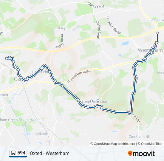 594 Route Schedules, Stops & Maps Westerham (Updated)