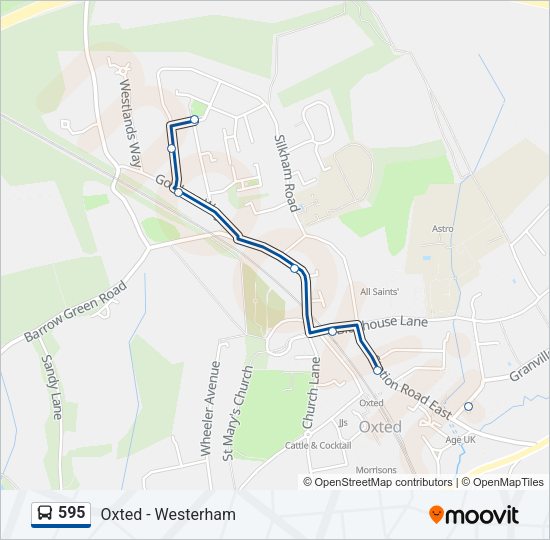 595 Bus Line Map