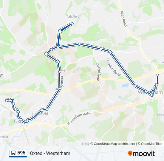 595 Bus Line Map