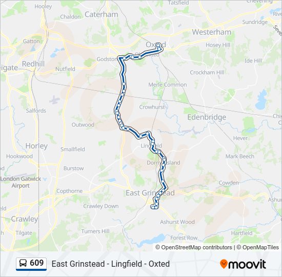 609 Bus Line Map
