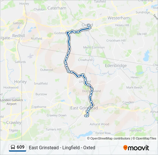 609 Bus Line Map