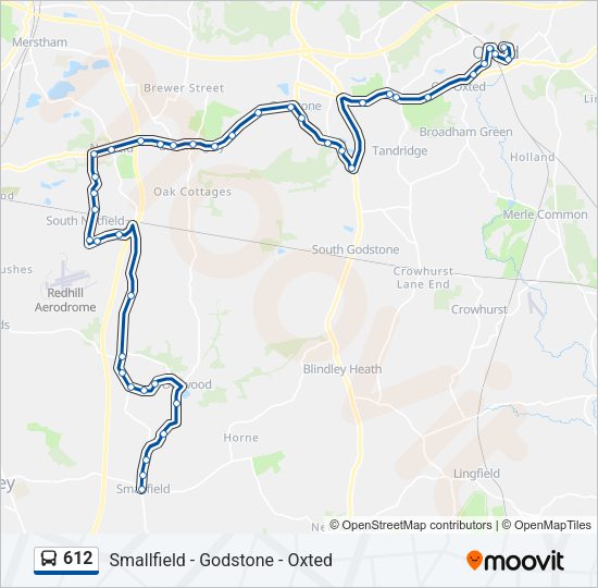 612 Bus Line Map
