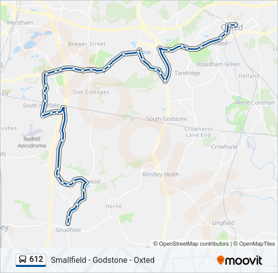 612 Bus Line Map