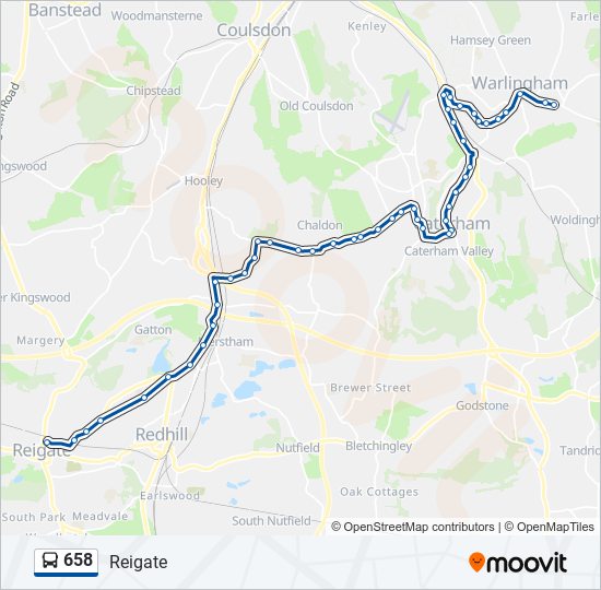 658 Route: Schedules, Stops & Maps - Reigate (updated)