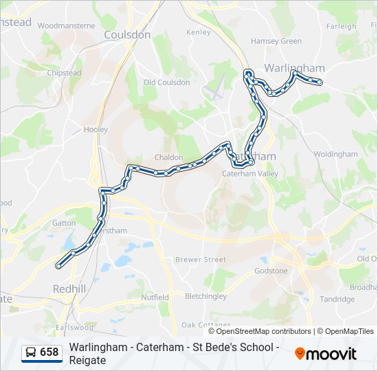 658 Bus Line Map