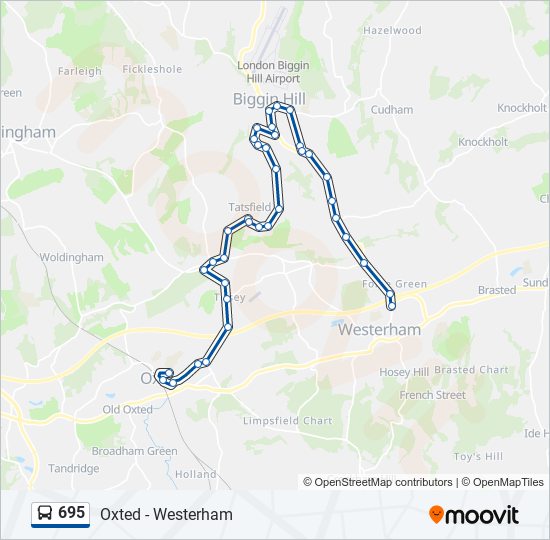 695 Bus Line Map