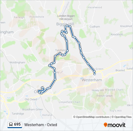 695 Bus Line Map