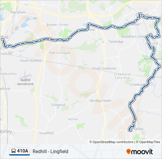 410a Route: Schedules, Stops & Maps - Lingfield (Updated)