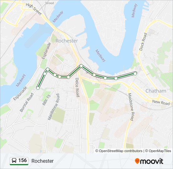 156 bus Line Map