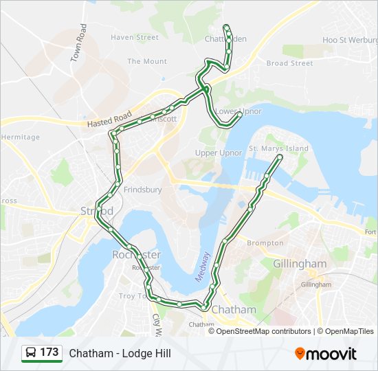 173 Bus Line Map