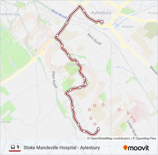 9 Bus Line Map