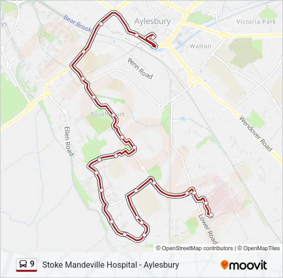 9 Bus Line Map