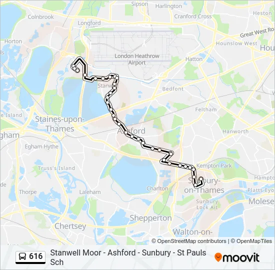 616 Bus Line Map