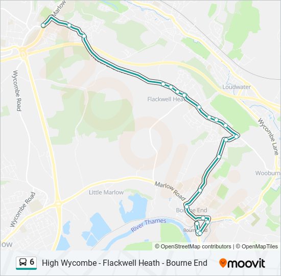 6 Bus Line Map