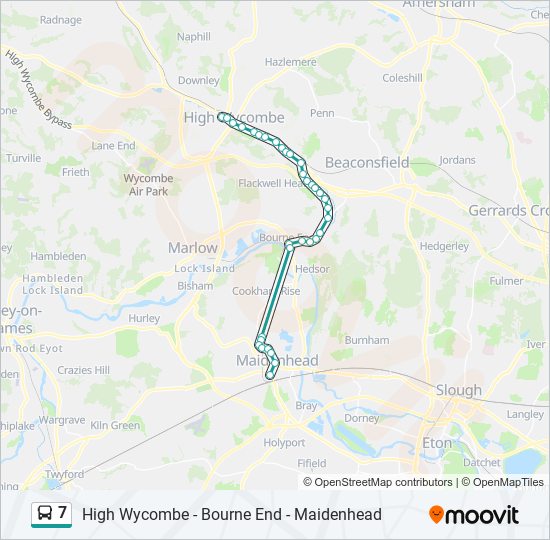 7 Route: Schedules, Stops & Maps - Maidenhead Town Centre (Updated)