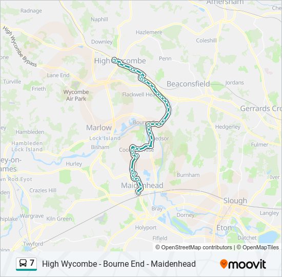 7 Bus Line Map