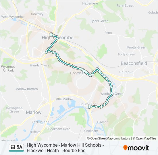 5A Bus Line Map