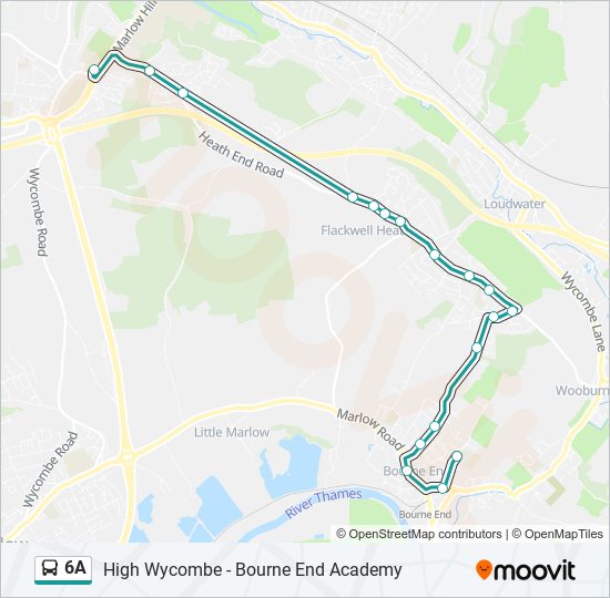6A Bus Line Map
