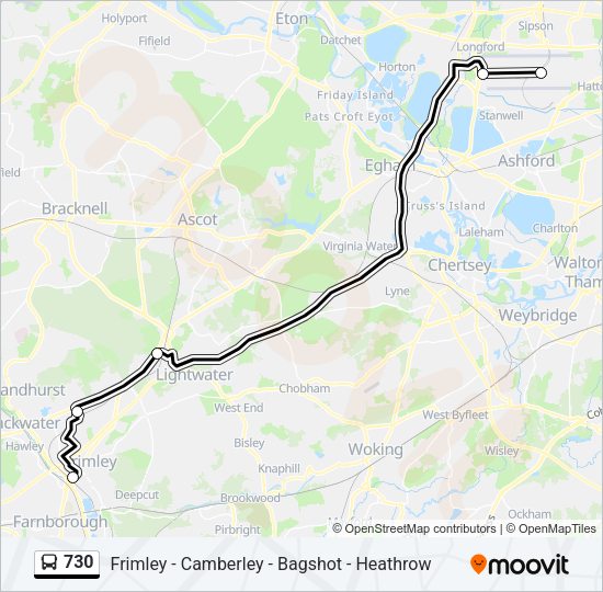 730 Bus Line Map