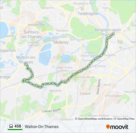 458 Bus Line Map