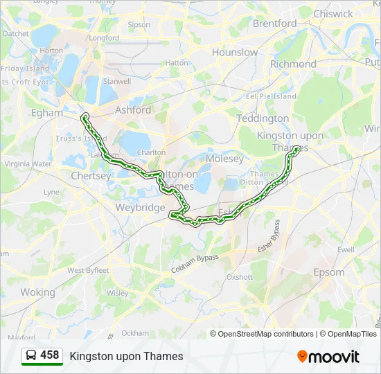 458 Bus Line Map