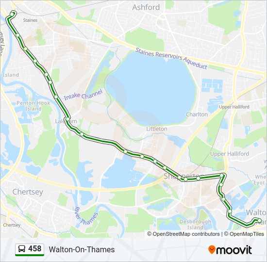 458 Bus Line Map